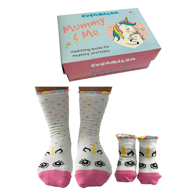United Odd Socks Socks Cucamelon Mummy and Me Unicorn Matching Gift Boxed Socks