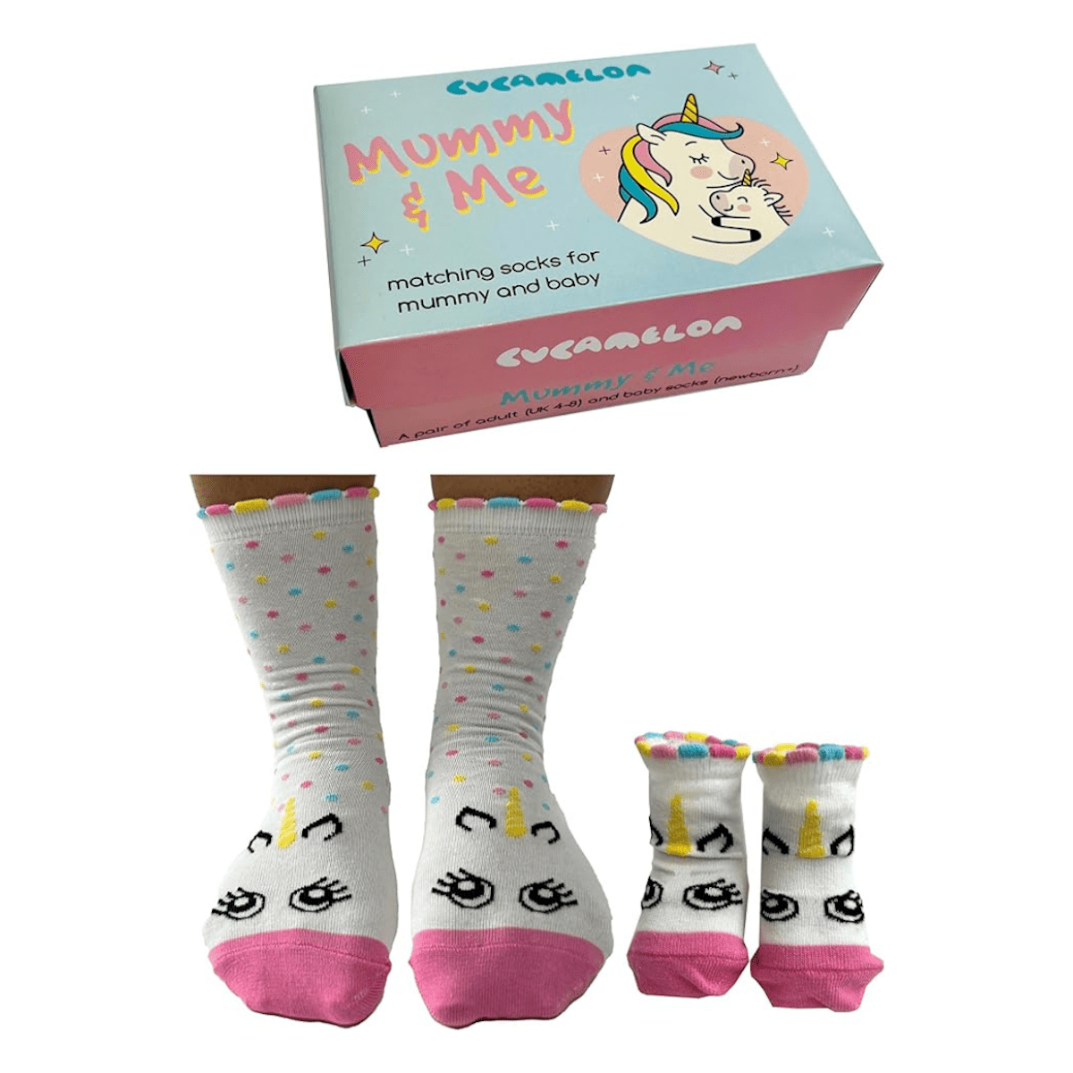 United Odd Socks Socks Cucamelon Mummy and Me Unicorn Matching Gift Boxed Socks