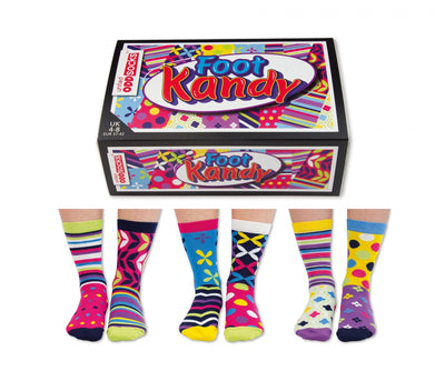 United Odd Socks Socks Foot Kandy Set of 6 Women's Oddsocks
