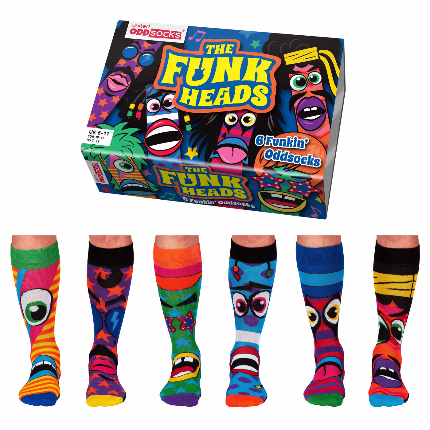 United Odd Socks Socks Funk Heads Men's Oddsocks