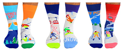 United Odd Socks Socks 'On The Piste' Mens Novelty Socks