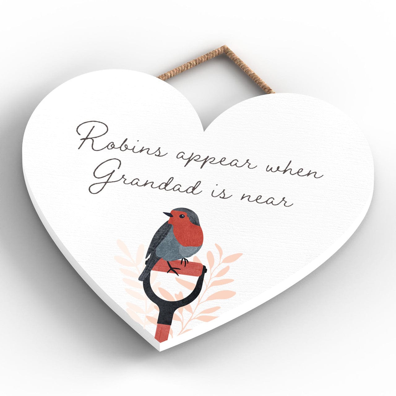 Robins Appear When Grandad is Near Wooden Plaque