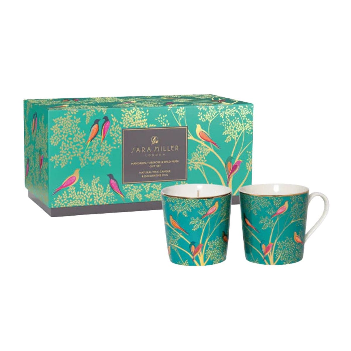 Wax Lyrical Candles & Diffusers Sara Miller Green Chelsea Bird Mug and Candle Gift Set