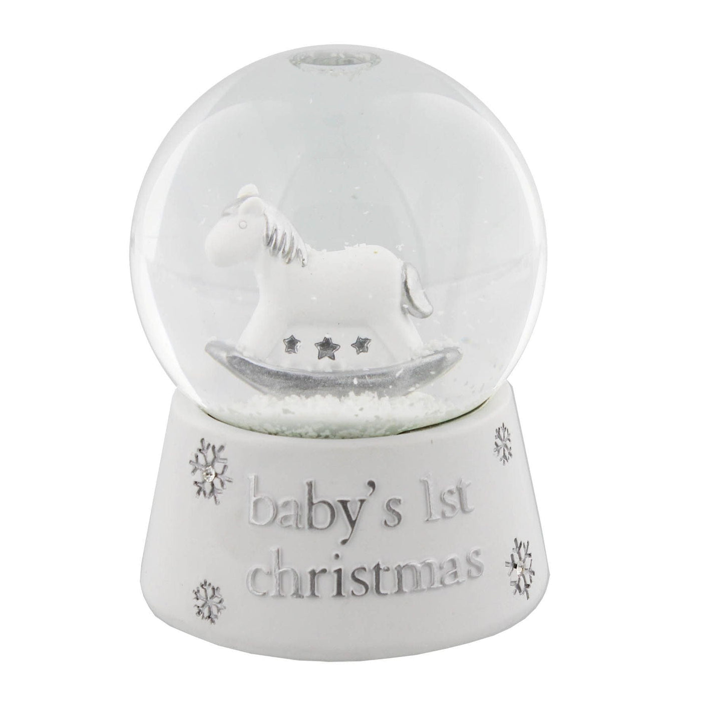 Widdop Gifts Snow Globes Baby's 1st Christmas Rocking Horse Snow Globe