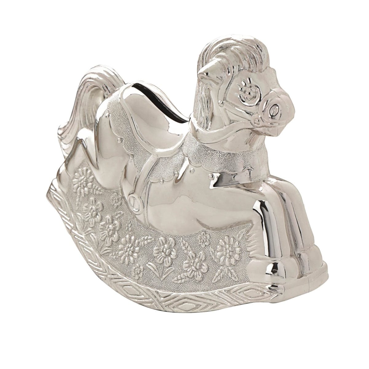 Widdop Gifts Money Boxes Bambino Silver Plated Rocking Horse Money Box