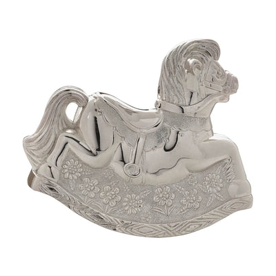 Widdop Gifts Money Boxes Bambino Silver Plated Rocking Horse Money Box