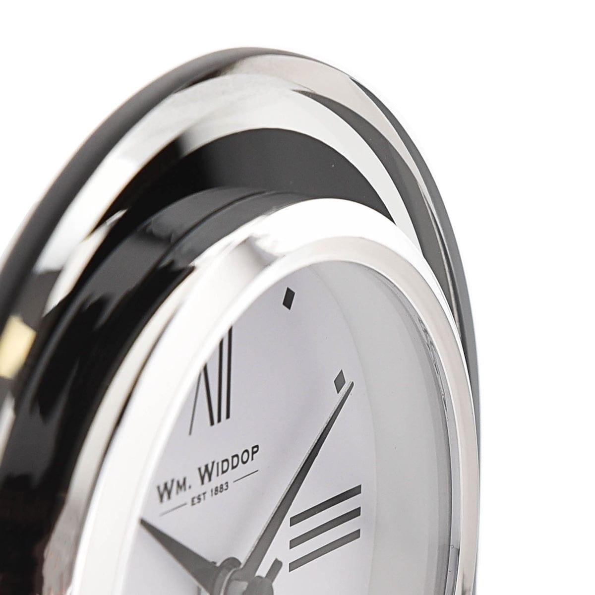 Widdop Gifts Clocks Black and Silver Mantel Clock