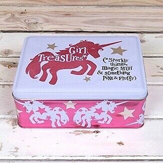 Widdop Gifts Storage Tin Brightside Rectangular Girl Treasures Storage Tin