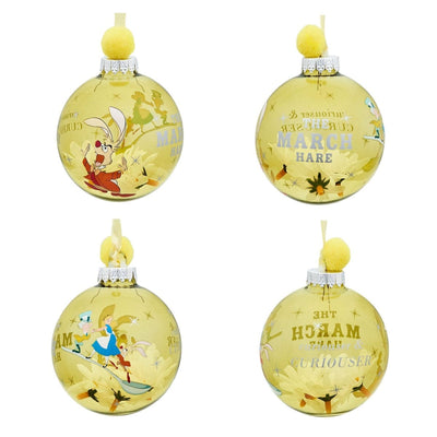 Widdop Gifts Christmas Decorations Disney Alice in Wonderland Set of 7 Christmas Tree Baubles