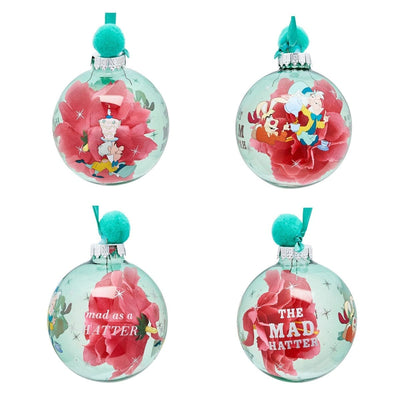 Widdop Gifts Christmas Decorations Disney Alice in Wonderland Set of 7 Christmas Tree Baubles