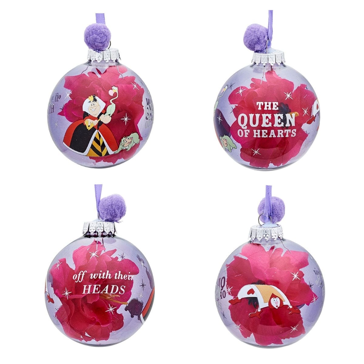 Widdop Gifts Christmas Decorations Disney Alice in Wonderland Set of 7 Christmas Tree Baubles