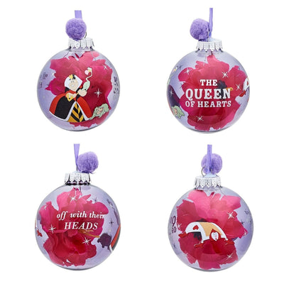 Widdop Gifts Christmas Decorations Disney Alice in Wonderland Set of 7 Christmas Tree Baubles