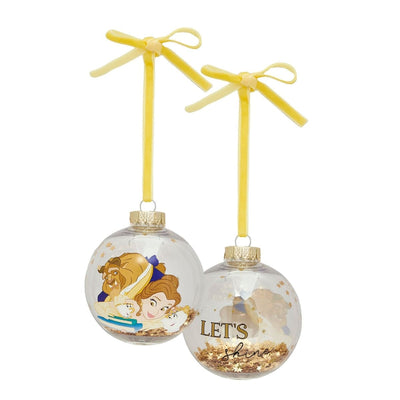 Widdop Gifts Christmas Decorations Disney Beauty and The Beast Set of 7 Christmas Tree Baubles