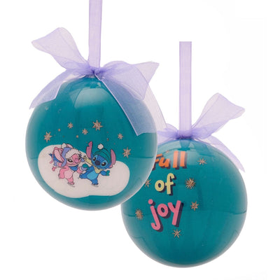 Widdop Gifts Christmas Decorations Disney Lilo & Stitch Set of 4 Christmas Tree Baubles