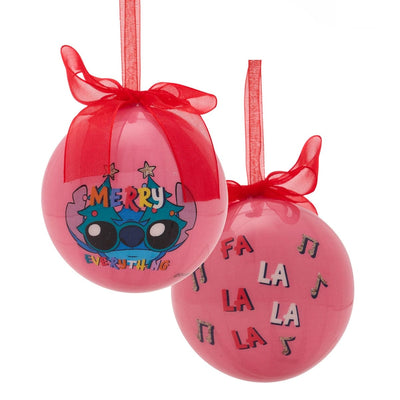 Widdop Gifts Christmas Decorations Disney Lilo & Stitch Set of 4 Christmas Tree Baubles