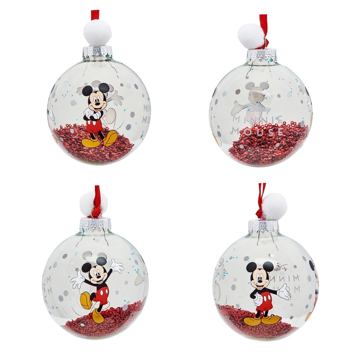 Widdop Gifts Christmas Decorations Disney Mickey and Friends Set of 7 Christmas Tree Baubles