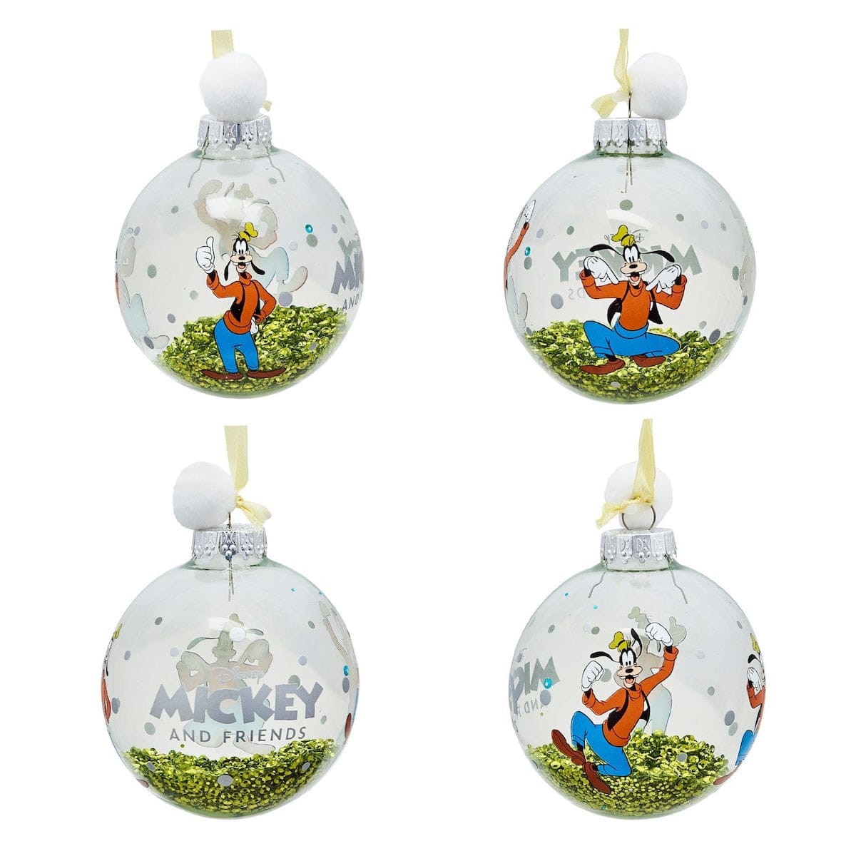 Widdop Gifts Christmas Decorations Disney Mickey and Friends Set of 7 Christmas Tree Baubles