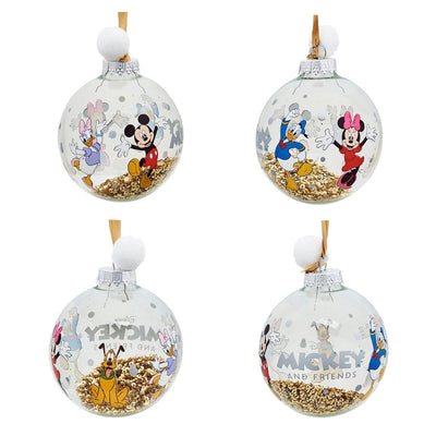 Widdop Gifts Christmas Decorations Disney Mickey and Friends Set of 7 Christmas Tree Baubles