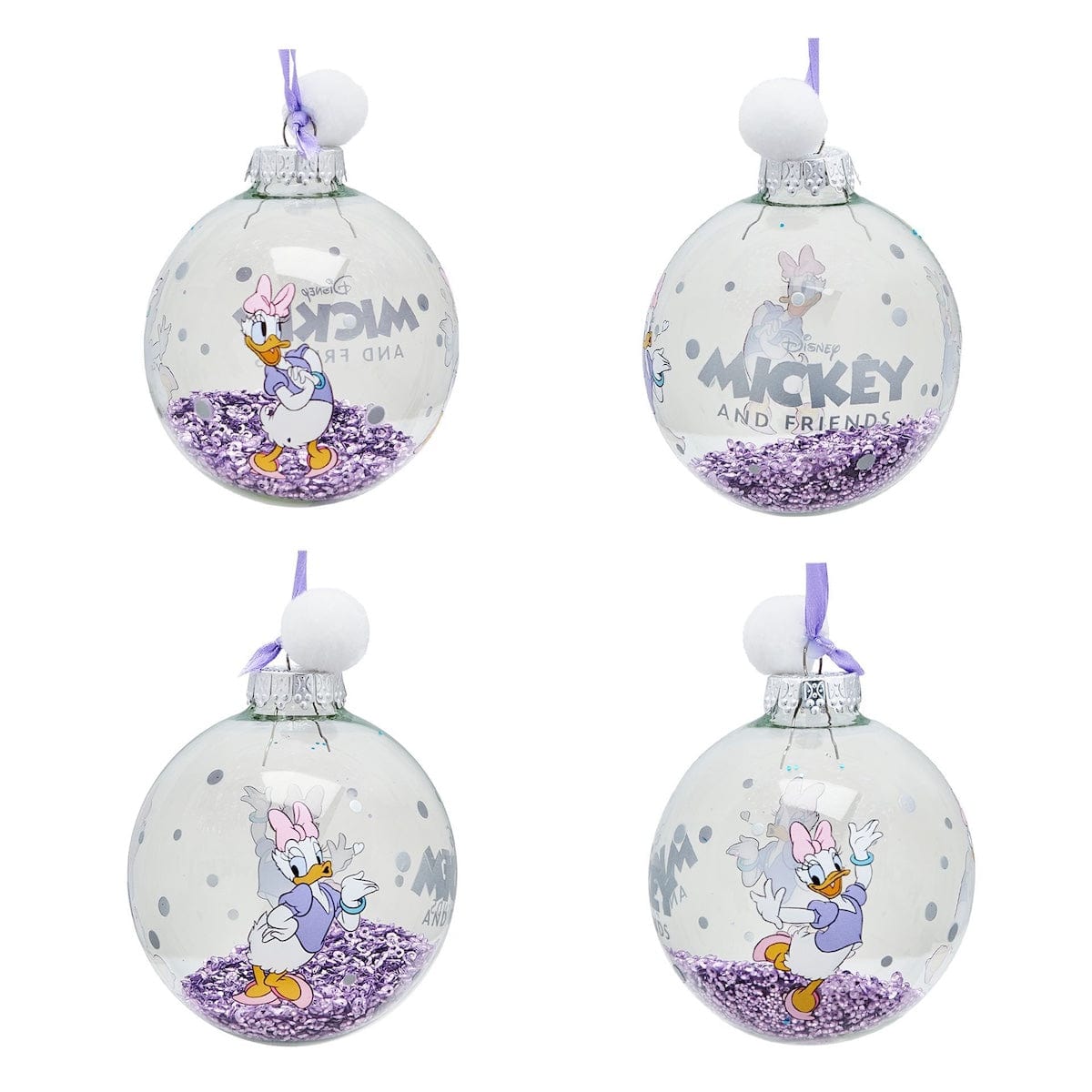 Widdop Gifts Christmas Decorations Disney Mickey and Friends Set of 7 Christmas Tree Baubles