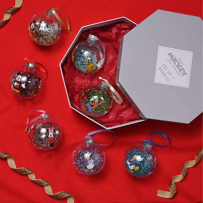 Widdop Gifts Christmas Decorations Disney Mickey and Friends Set of 7 Christmas Tree Baubles