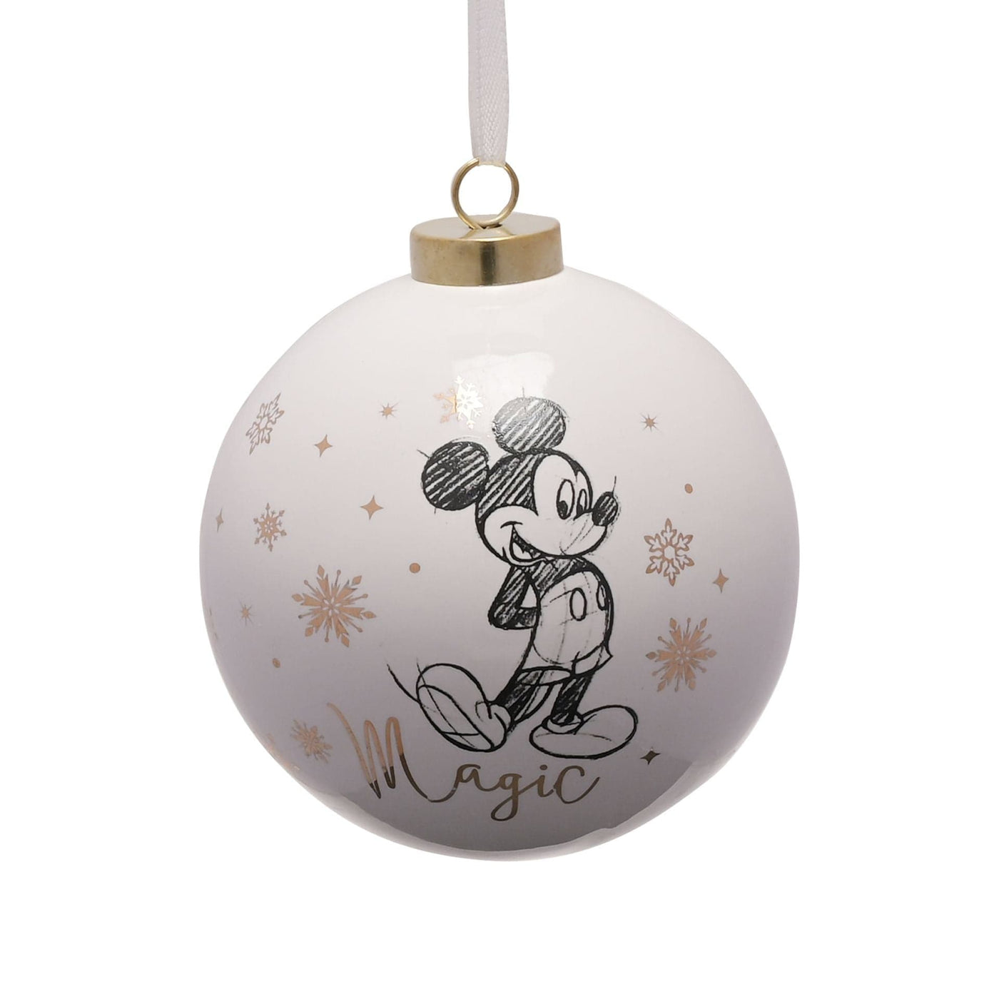 Widdop Gifts Christmas Decorations Disney Mickey Mouse Ceramic Christmas Tree Bauble
