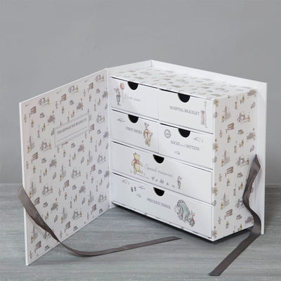 Widdop Gifts Storage Tins, Trinket & keepsake Boxes Disney Winnie the Pooh Grey Baby Keepsake Box