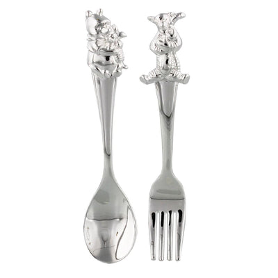 Widdop Gifts Novelty Gifts Disney Winnie the Pooh Silver Plated Fork and Spoon Gift Set
