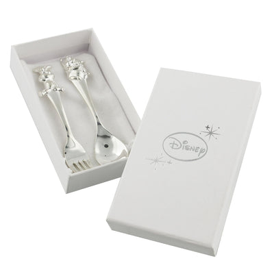 Widdop Gifts Novelty Gifts Disney Winnie the Pooh Silver Plated Fork and Spoon Gift Set