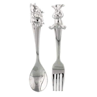 Widdop Gifts Novelty Gifts Disney Winnie the Pooh Silver Plated Fork and Spoon Gift Set