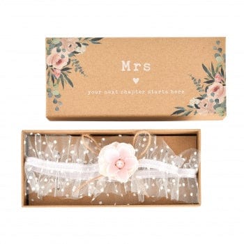 Floral Wedding Gift Boxed Garter