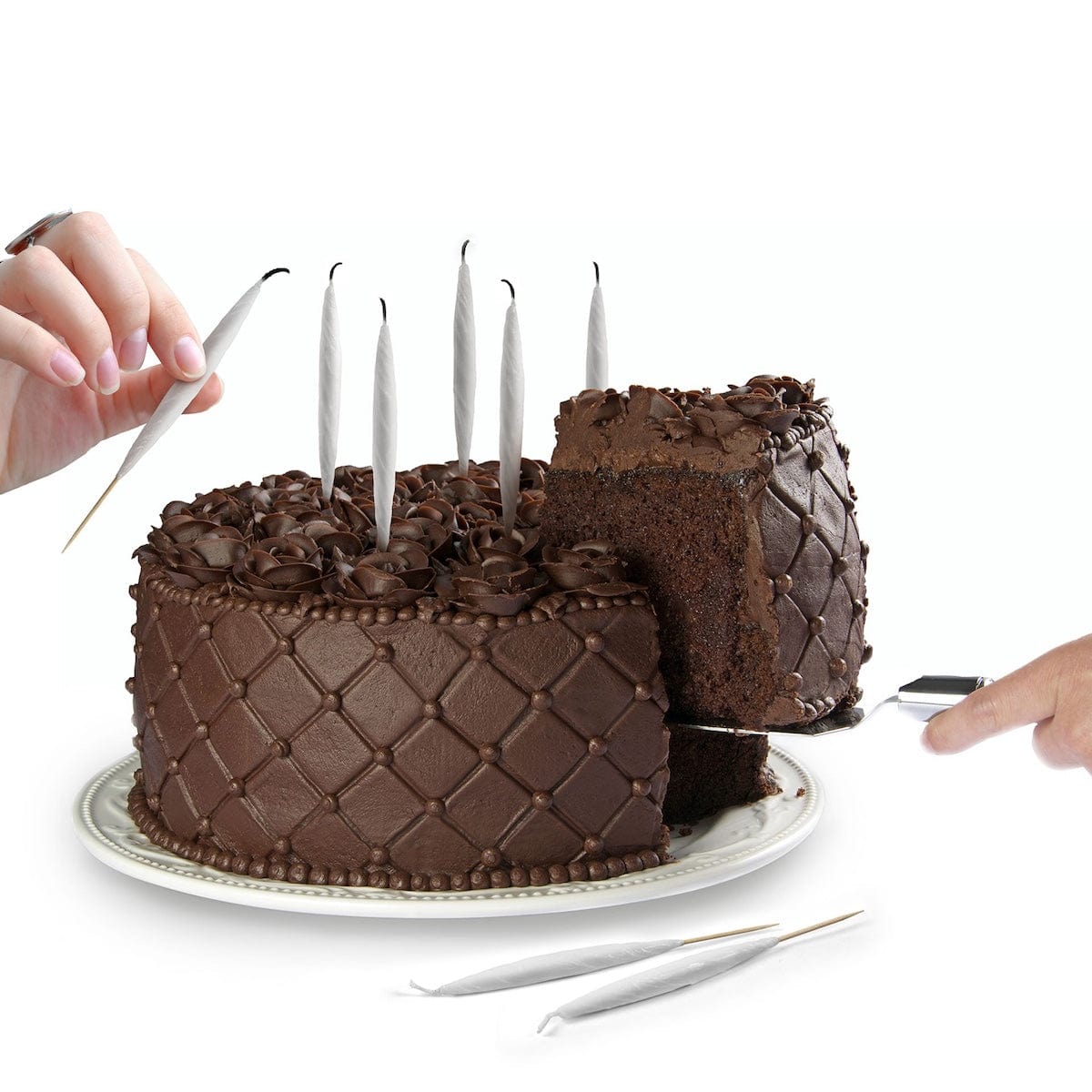 Widdop Gifts Candles Fred 'Lit' Roll Up Shaped Birthday Candles – Pack of 8 Party Candles