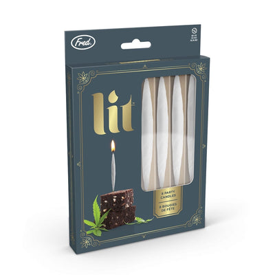 Widdop Gifts Candles Fred 'Lit' Roll Up Shaped Birthday Candles – Pack of 8 Party Candles