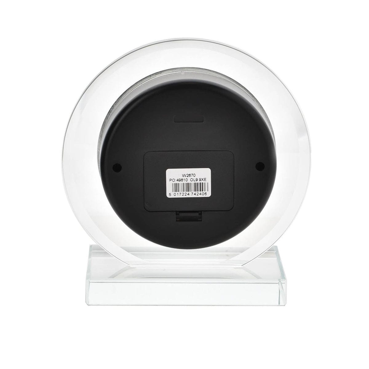 Widdop Gifts Clocks Glass Design Mantel Clock