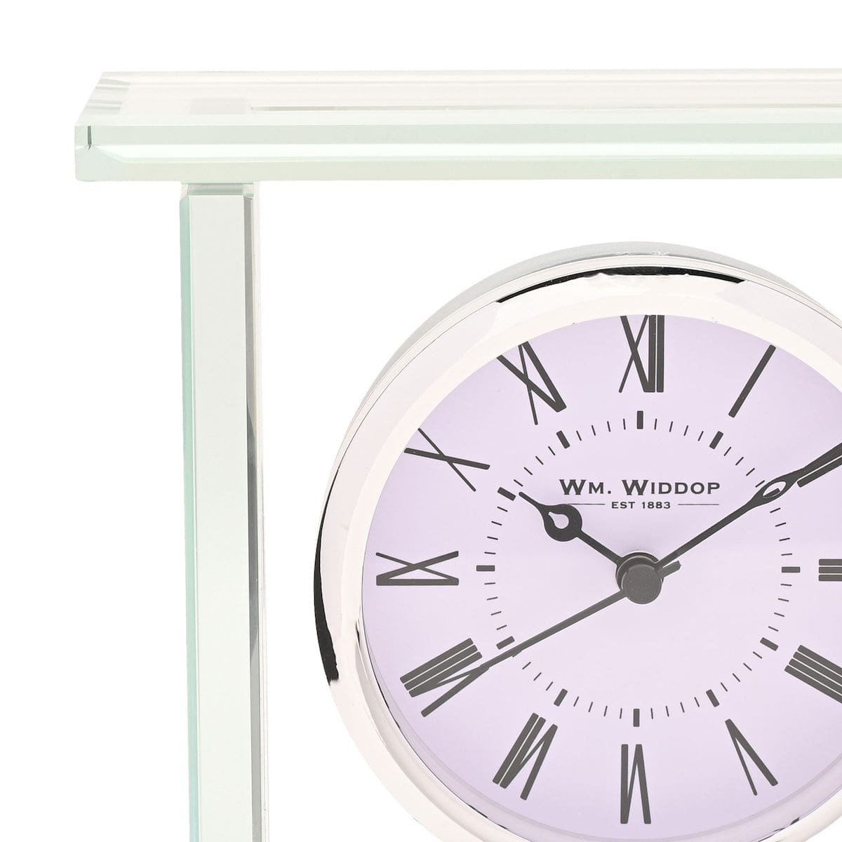 Widdop Gifts Clocks Glass Design Mantel Clock