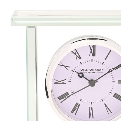 Widdop Gifts Clocks Glass Design Mantel Clock