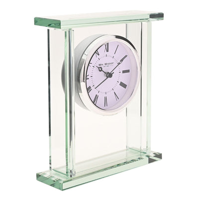 Widdop Gifts Clocks Glass Design Mantel Clock