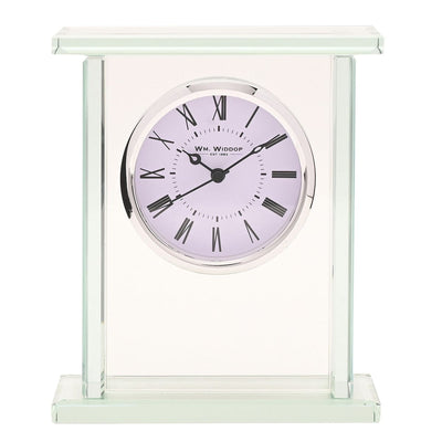 Widdop Gifts Clocks Glass Design Mantel Clock