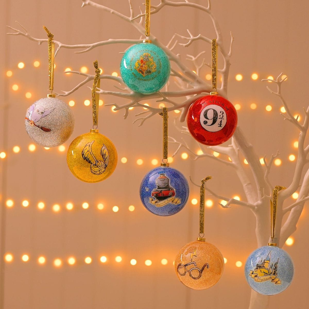 Widdop Gifts Christmas Decorations Harry Potter Set of 7 Charm Christmas Baubles
