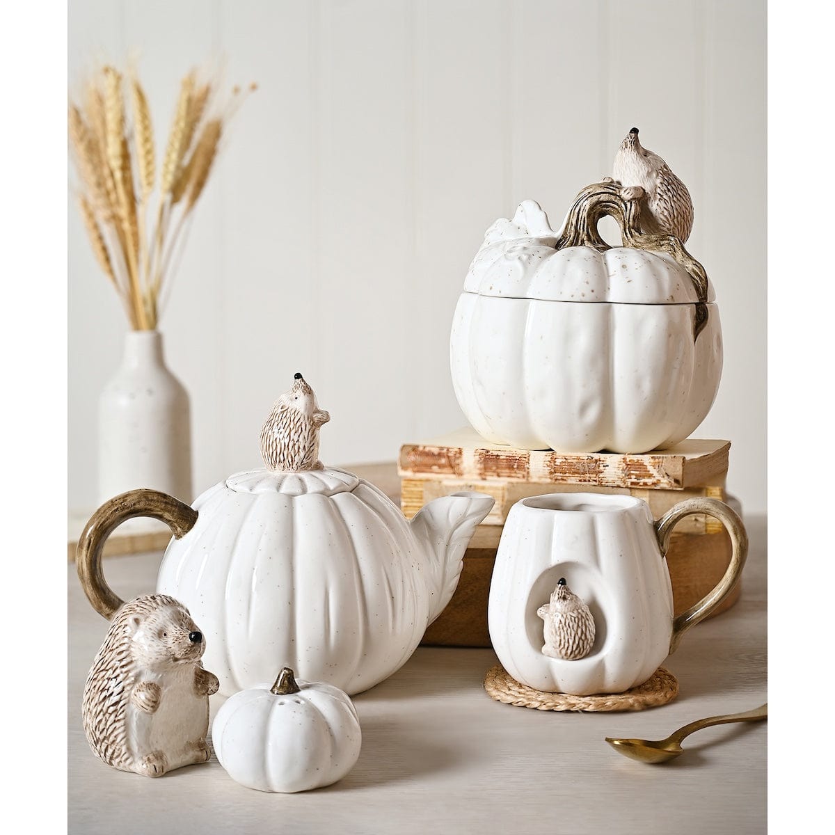 Widdop Gifts Kitchen Accessories Hedgehog and Pumpkin Tea Pot