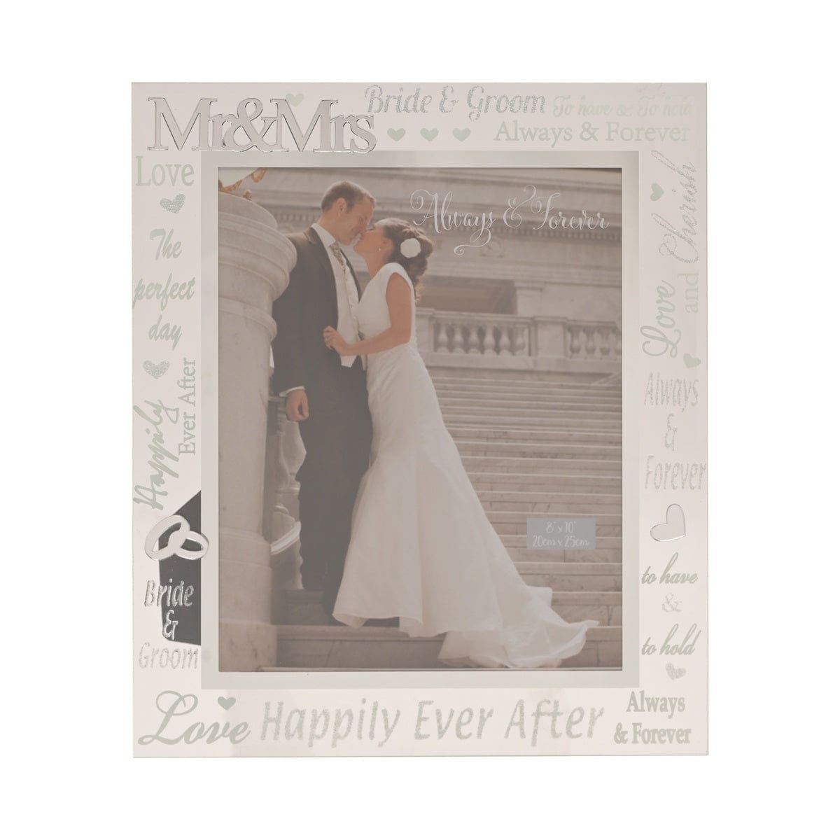 Widdop Gifts Photo Frames & Albums Mr and Mrs Wedding Photo Frame