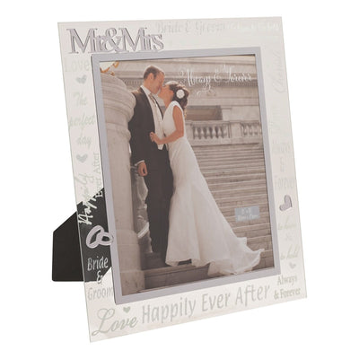 Widdop Gifts Photo Frames & Albums Mr and Mrs Wedding Photo Frame