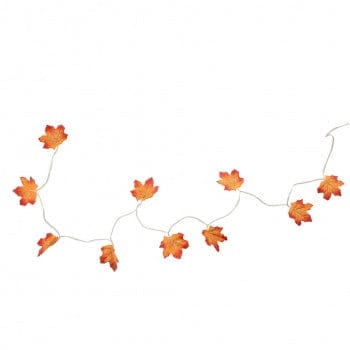 Widdop Gifts Halloween Decoration Orange Autumnal Leaves Light Up LED Garland