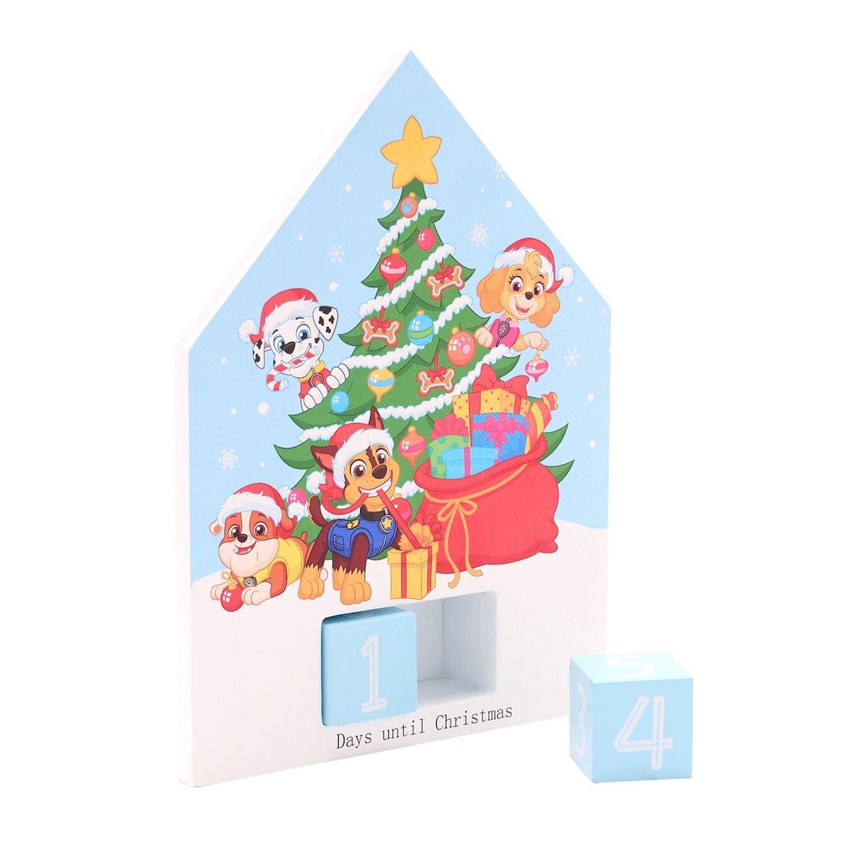 Widdop Gifts Advent Calendar Paw Patrol Christmas Countdown Wooden Calendar