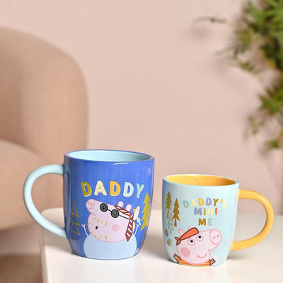 Widdop Gifts Mugs & Drinkware Peppa Pig Daddy and Mini Me Mug Gift Set