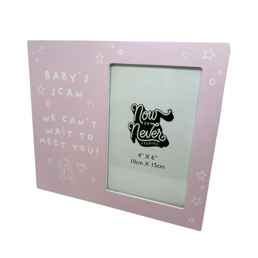 Pink Baby's Scan We Can't Wait To Meet You Photo Frame Mollie