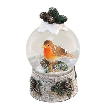 Robin and Mistletoe Minature Snow Globe
