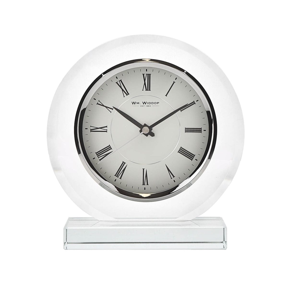 Widdop Gifts Clocks Round Glass Mantel Clock
