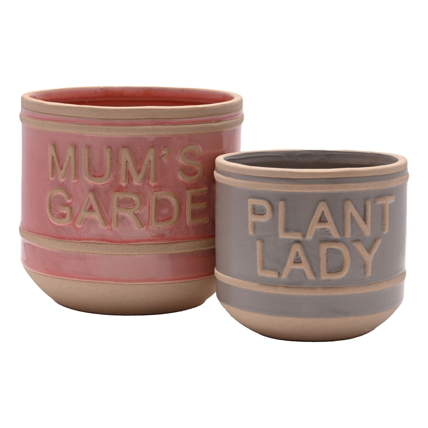 Widdop Gifts Home accessories Set of 2 Ceramic Mum's Garden Plant Pots