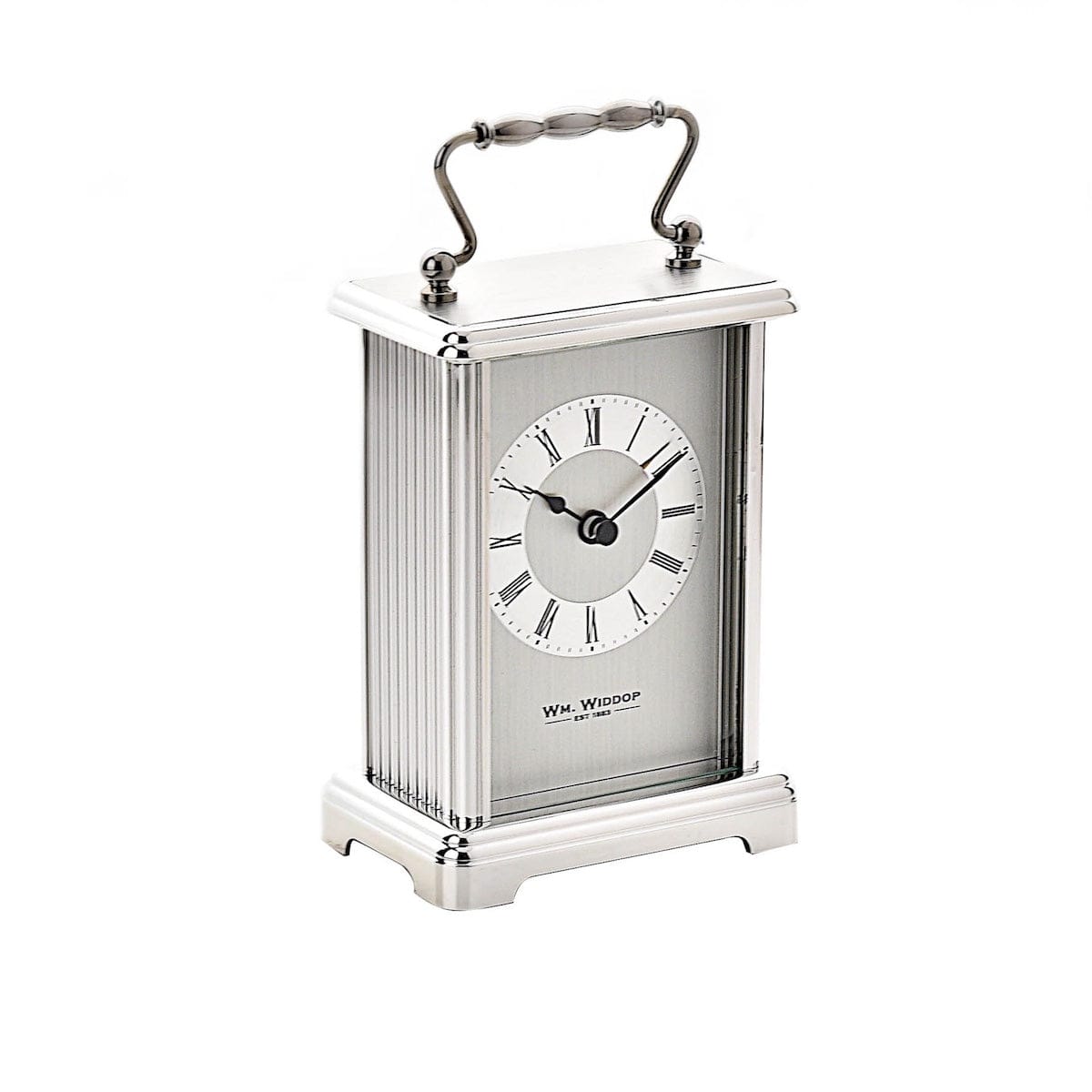 Widdop Gifts Clocks Silver Carriage Clock