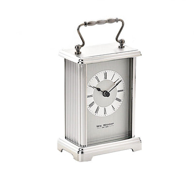 Widdop Gifts Clocks Silver Carriage Clock
